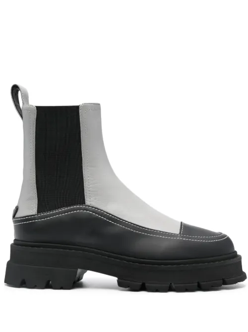 Bottines 55 mm en cuir - Emporio Armani - Modalova