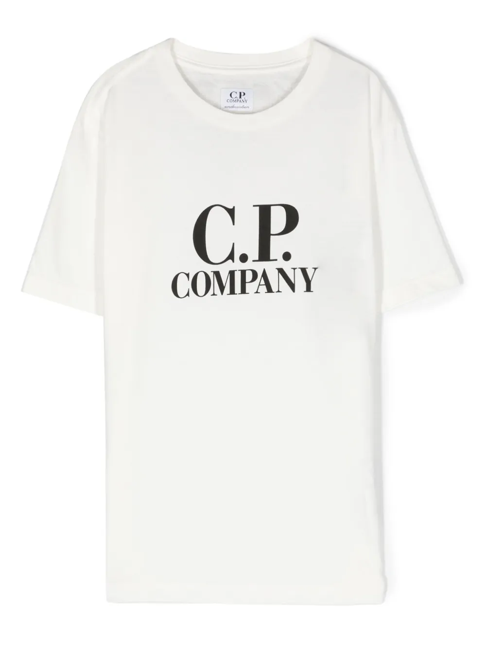 C.p. Company Kids' U16 Goggle Jersey T-shirt In White