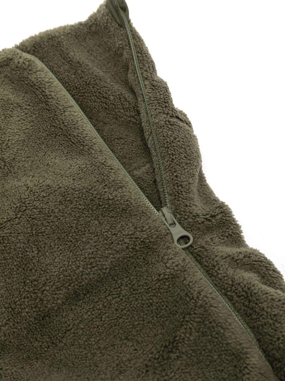 Post Archive Faction fleece-texture zip-up balaclava - Groen