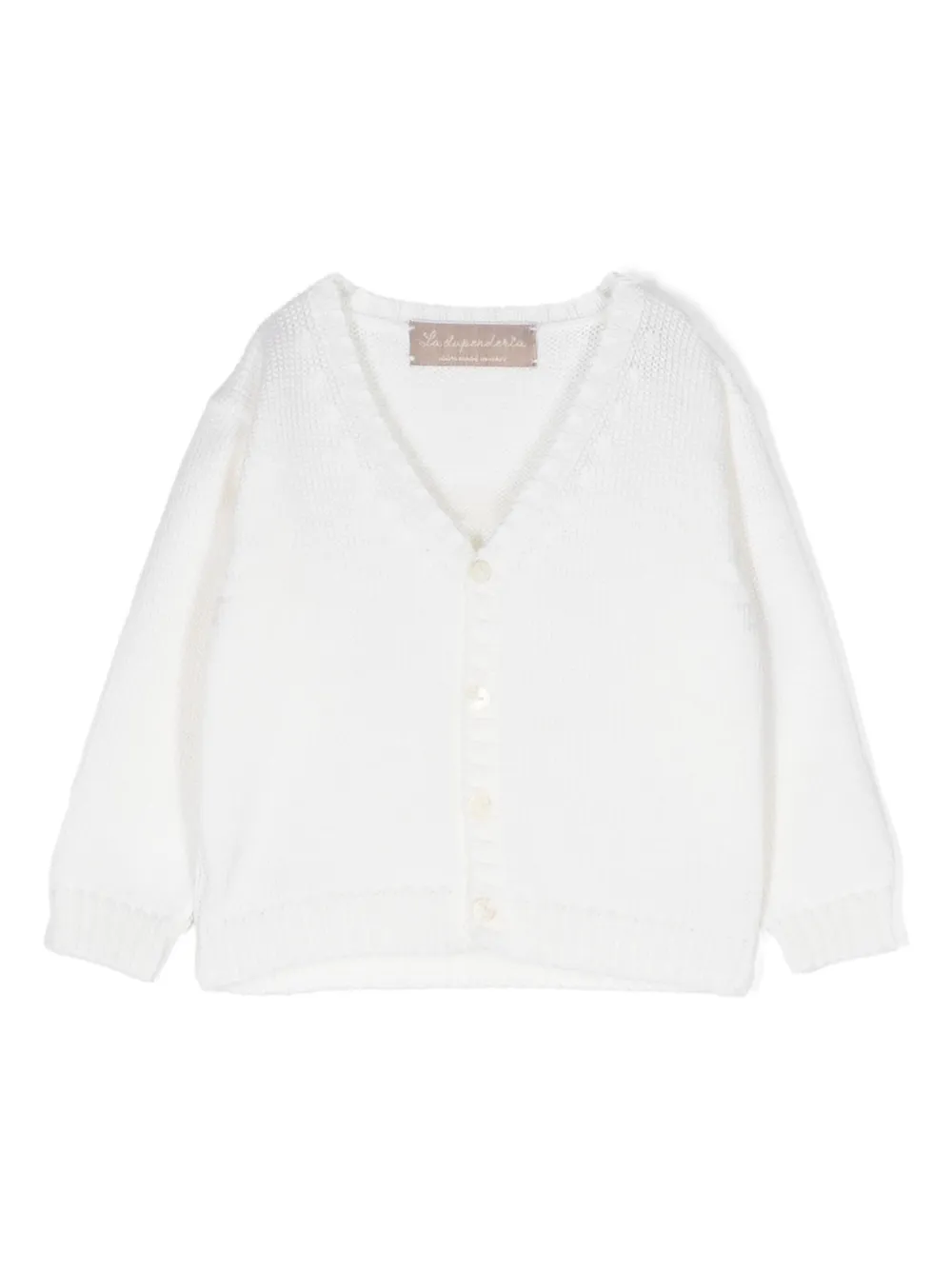 La Stupenderia fine-knit cashmere cardigan - Bianco