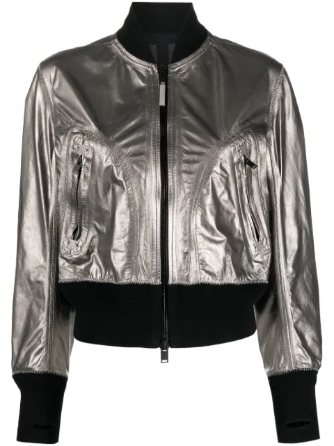 Isaac Sellam Experience metallic leather bomber jaclet