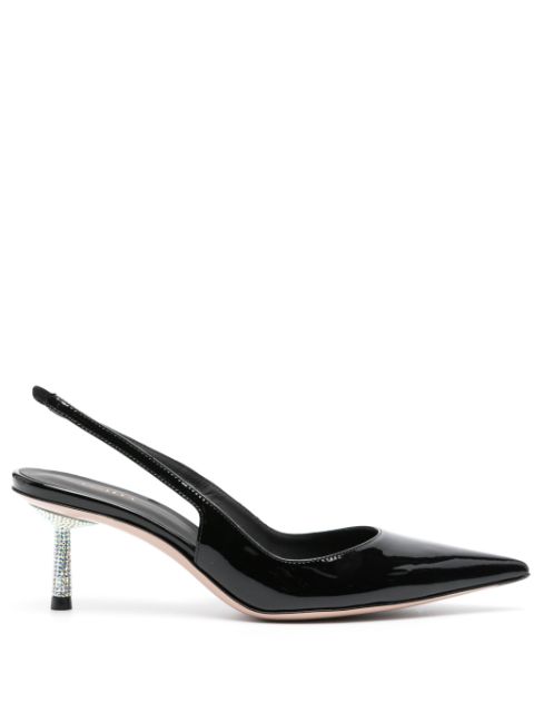 Le Silla Bella 45mm patent-finish leather slingback pumps Women