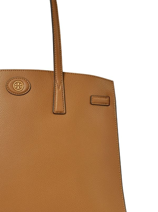 Tory Burch Robinson Leather Satchel Bag in Brown