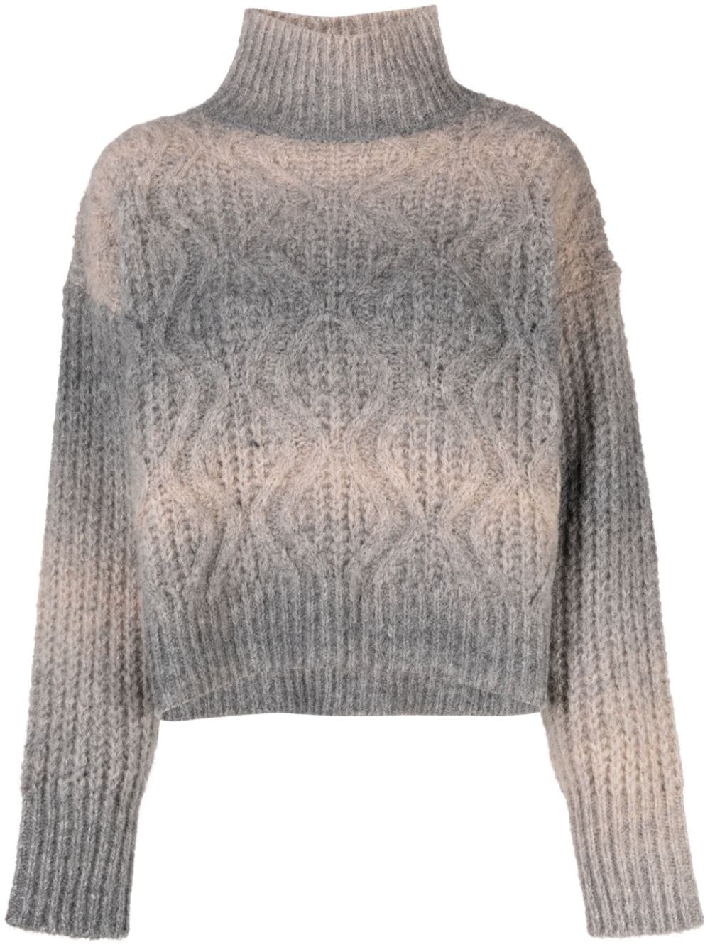 Roberto Collina Gradient Ribbed-knit Jumper In Grey