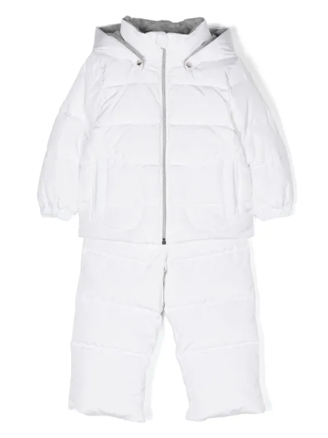 Herno Kids Conjunto de neve matelassê com capuz