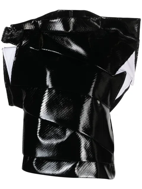 Comme Des Garçons haut structurée en cuir artificiel