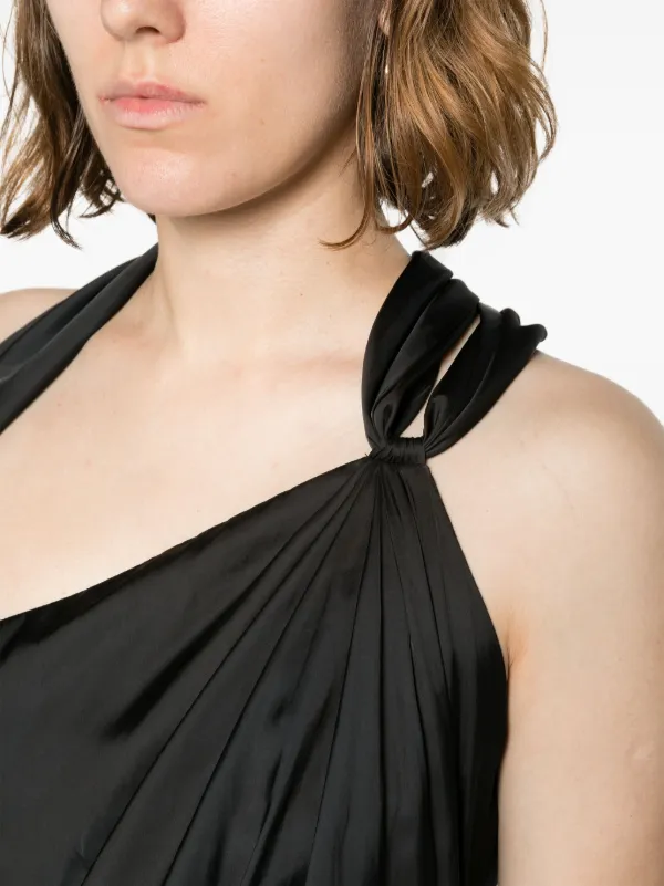 Zadig&Voltaire Razal pleat-detail Satin Midi Dress | Black | FARFETCH