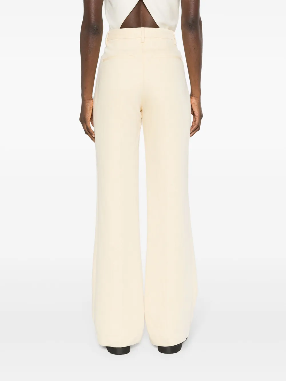 Shop Zadig & Voltaire Pistol Mid-rise Flared Trousers In Yellow