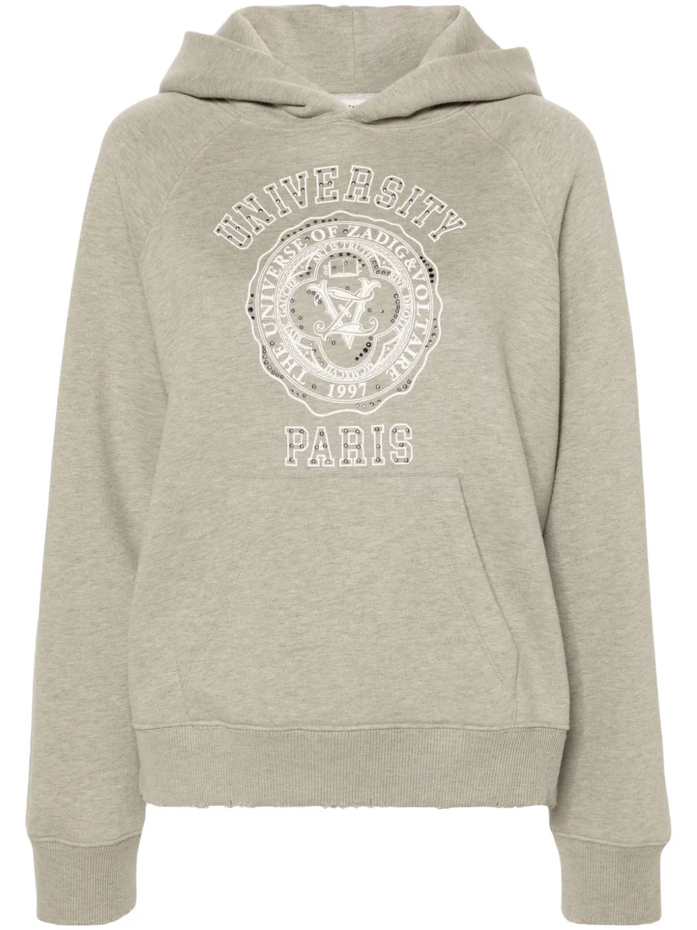 Zadig & Voltaire Georgy Graphic-print Hoodie In Neutrals