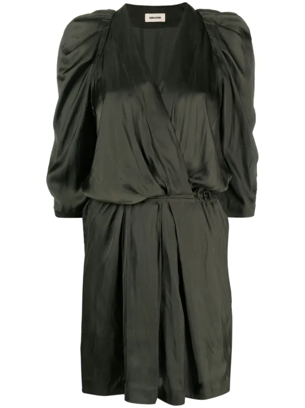 Zadig&Voltaire Ruz pleat-detail Satin Minidress | Green | FARFETCH Zadig&Voltaire Ruz pleat-detail Satin Minidress | Green | FARFETCH
