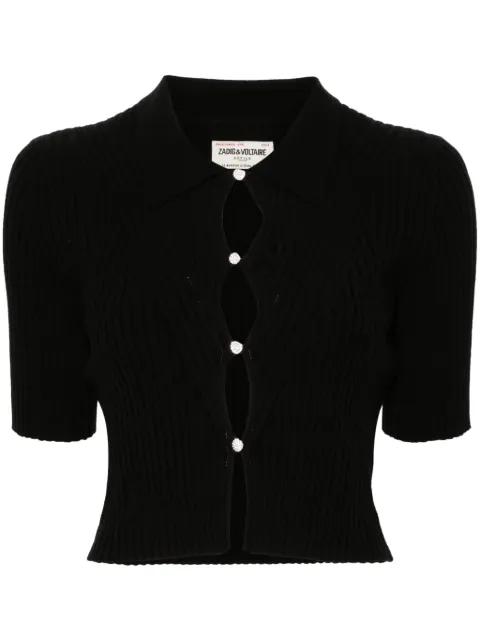 Zadig&Voltaire Lyam short-sleeve ribbed cardigan