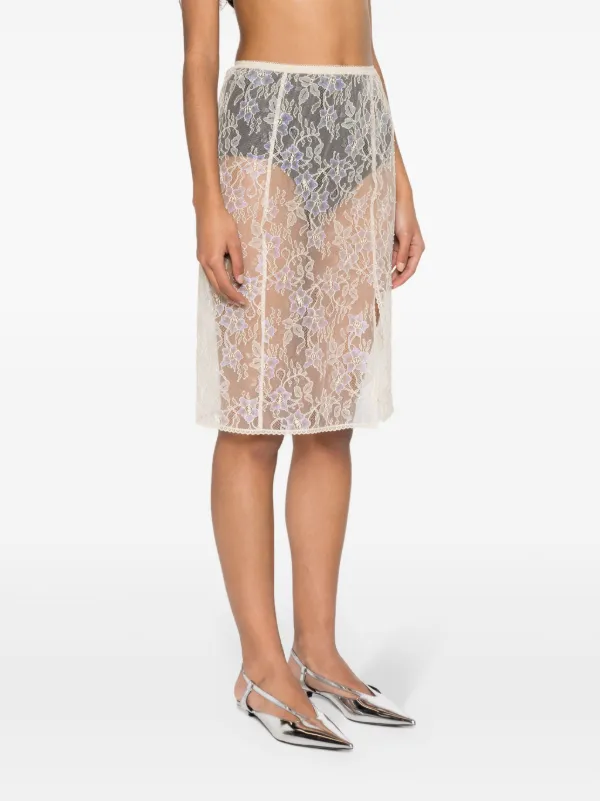 Zadig&Voltaire Justicia floral-lace Skirt | Neutrals | FARFETCH