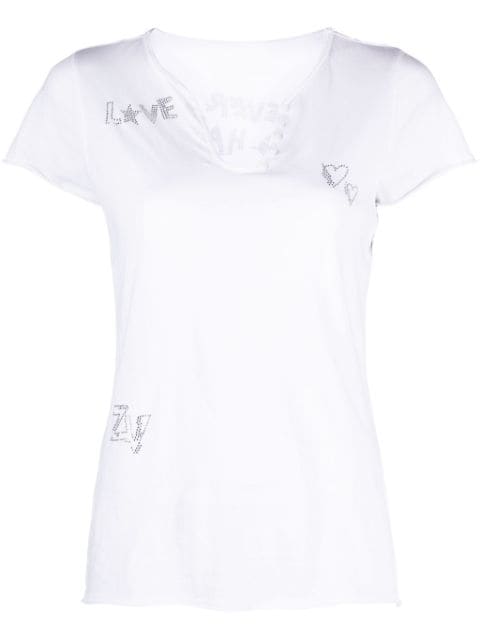 Zadig&Voltaire rhinestone-embellished cotton T-shirt