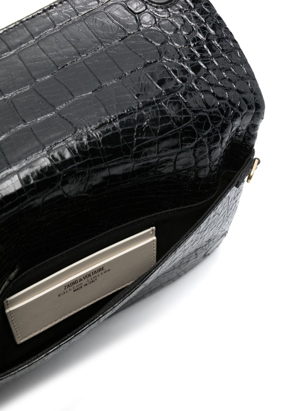 Shop Zadig & Voltaire Goossens Rock Embossed Clutch Bag In Black