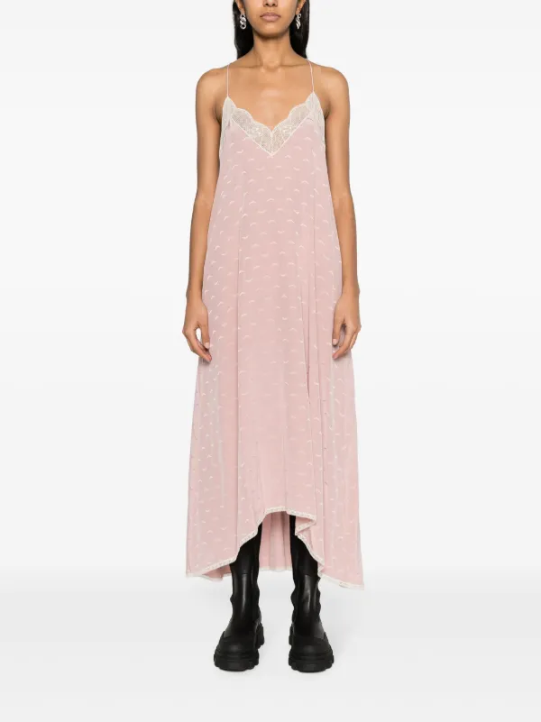 Zadig&Voltaire Risty wings-jacquard Midi Dress | Pink | FARFETCH
