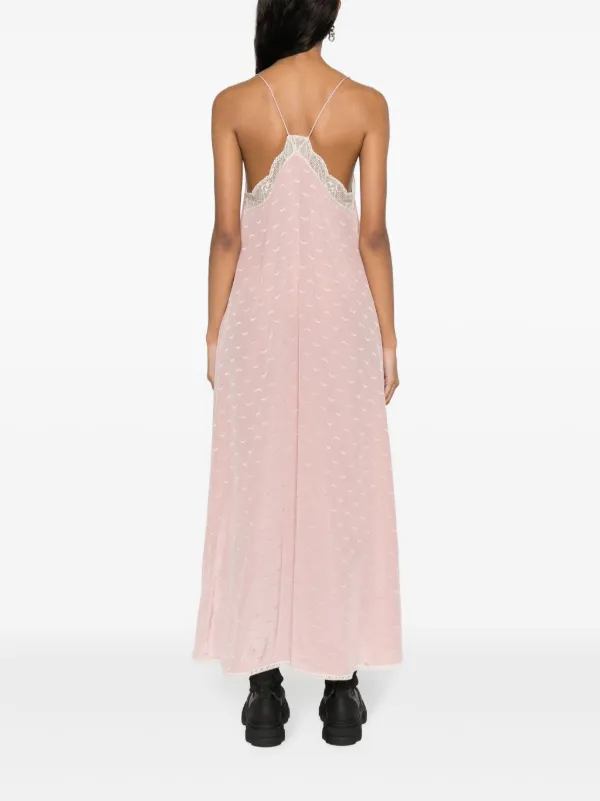 Zadig&Voltaire Risty wings-jacquard Midi Dress | Pink | FARFETCH