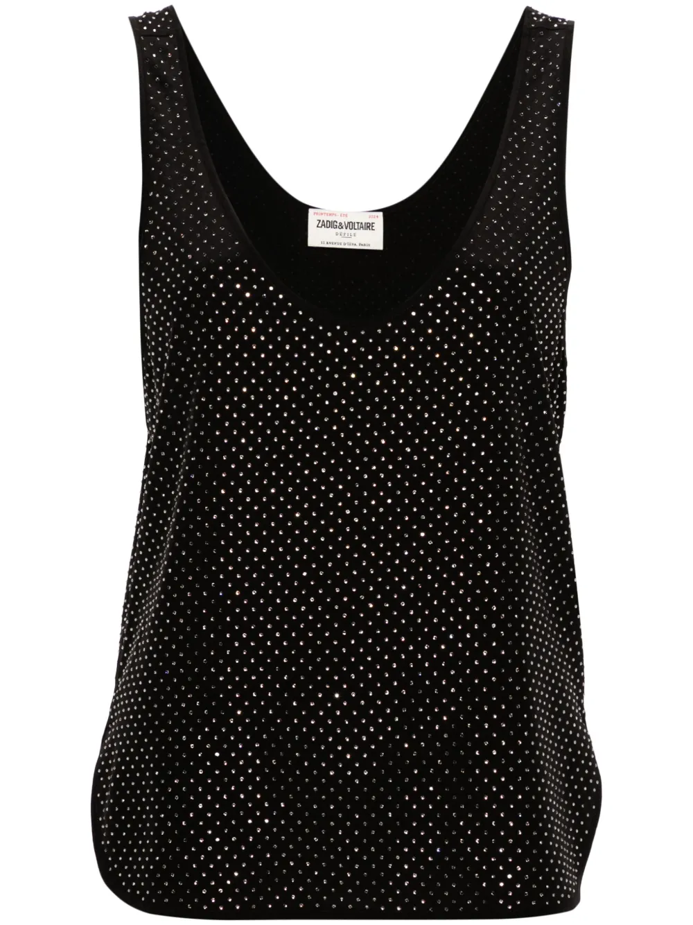 Zadig&Voltaire Carys rhinestone-embellished silk blouse | Black | Image 1
