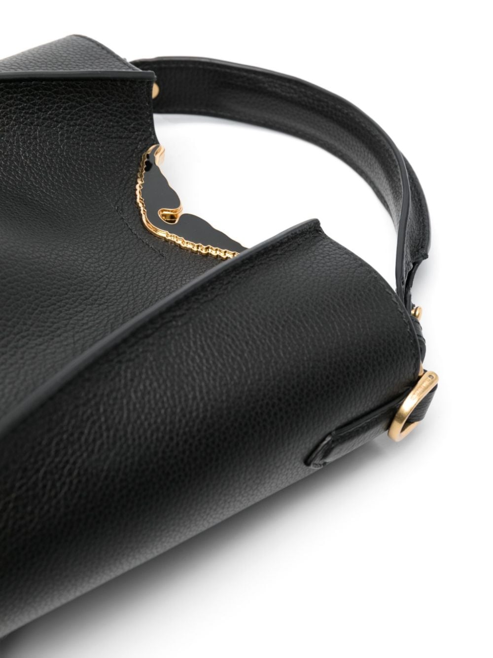 Shop Zadig & Voltaire Borderline Leather Bucket Bag In Black
