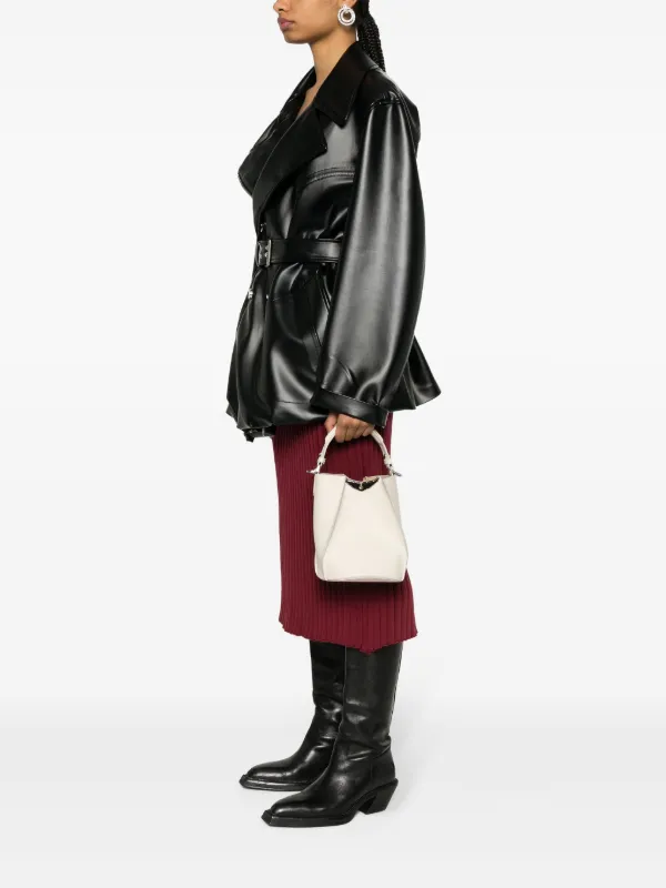 Zadig&Voltaire Borderline Leather Bucket Bag | Neutrals