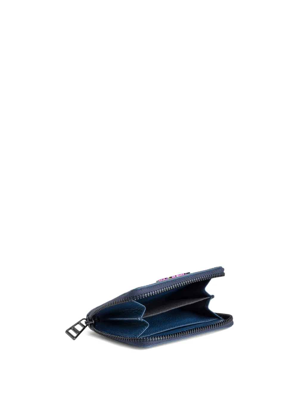 Zadig & Voltaire Mini Zv Iridescent-effect Wallet In Pink