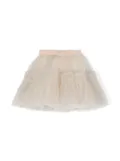 Monnalisa tulle circle skirt - Neutrals