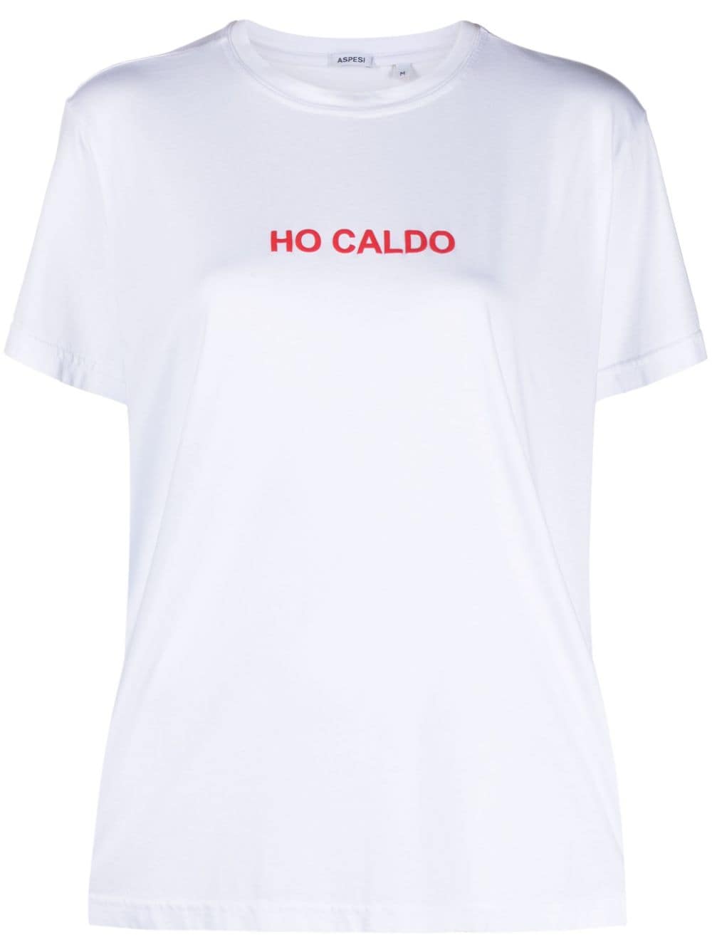 aspesi t-shirt en coton à logo texturé - blanc