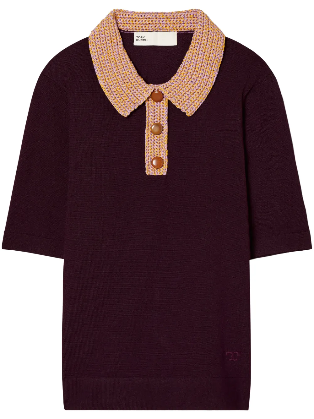 おすすめ Burch Tory crochet-collar FARFETCH | Brown | Top Polo その他
