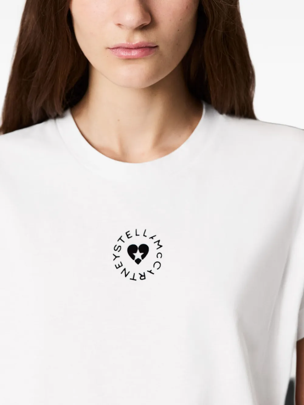 Stella McCartney Lovestruck T-shirt van biologisch katoen Wit