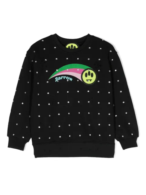 Barrow kids logo-print rhinestone-embellished cotton sweatshirt