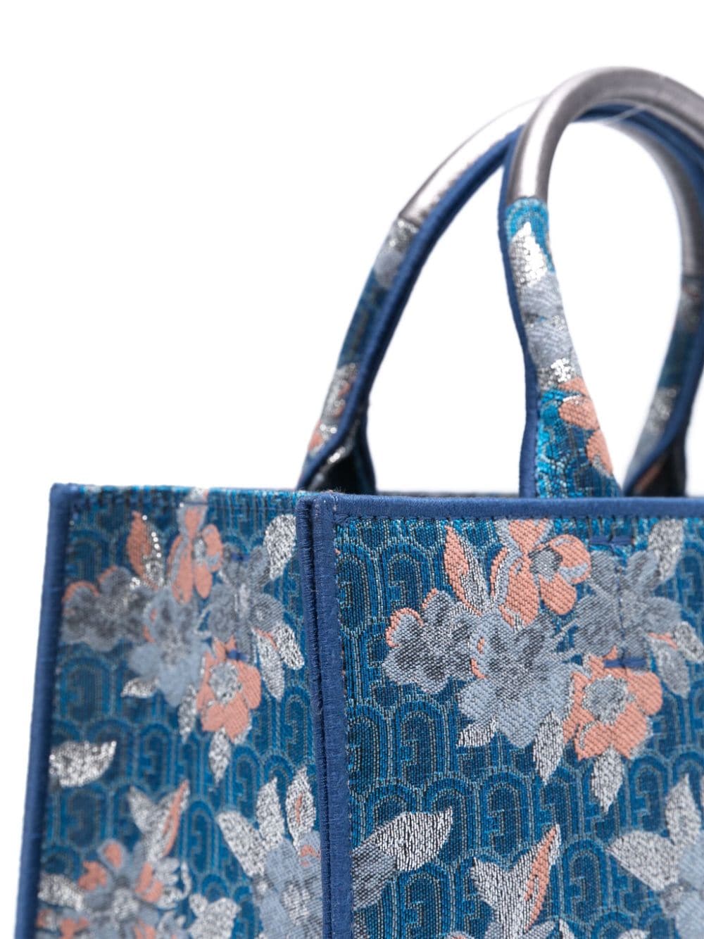 Shop Furla Opportunity Monogram-pattern Tote Bag In Blue