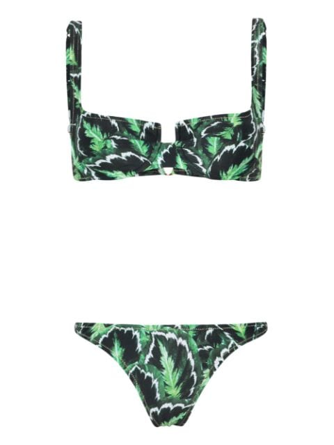 Reina Olga Marti leaf-print bikini set