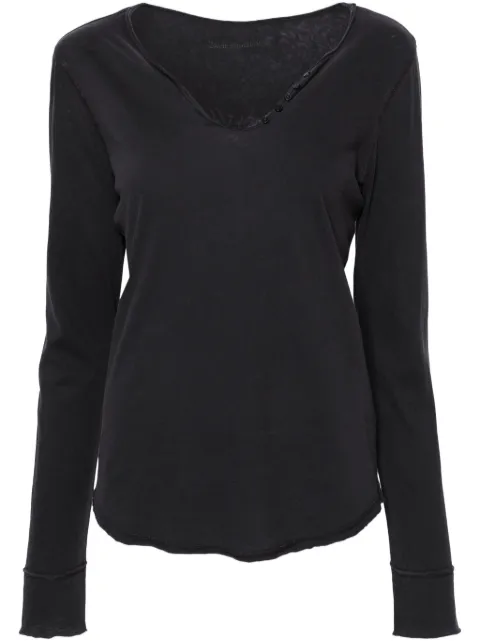 Zadig&Voltaire Cécilia cotton henley T-shirt