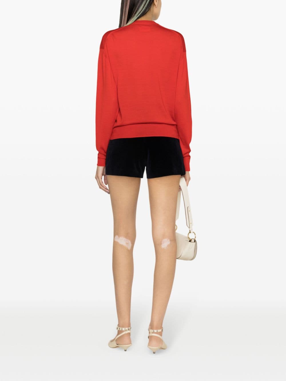 Shop Zadig & Voltaire Emma Cut-out-sleeves Wool Jumper In Red