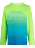 ERL Gradient Rainbow intarsia-logo jumper - Green