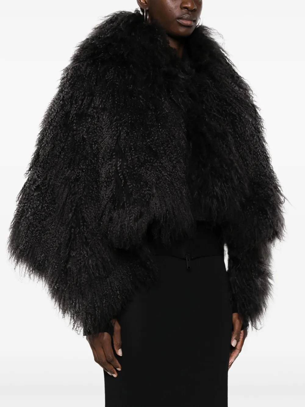 Isaac Sellam Experience Mistinguette Mongolie Shearling Jacket In Grey