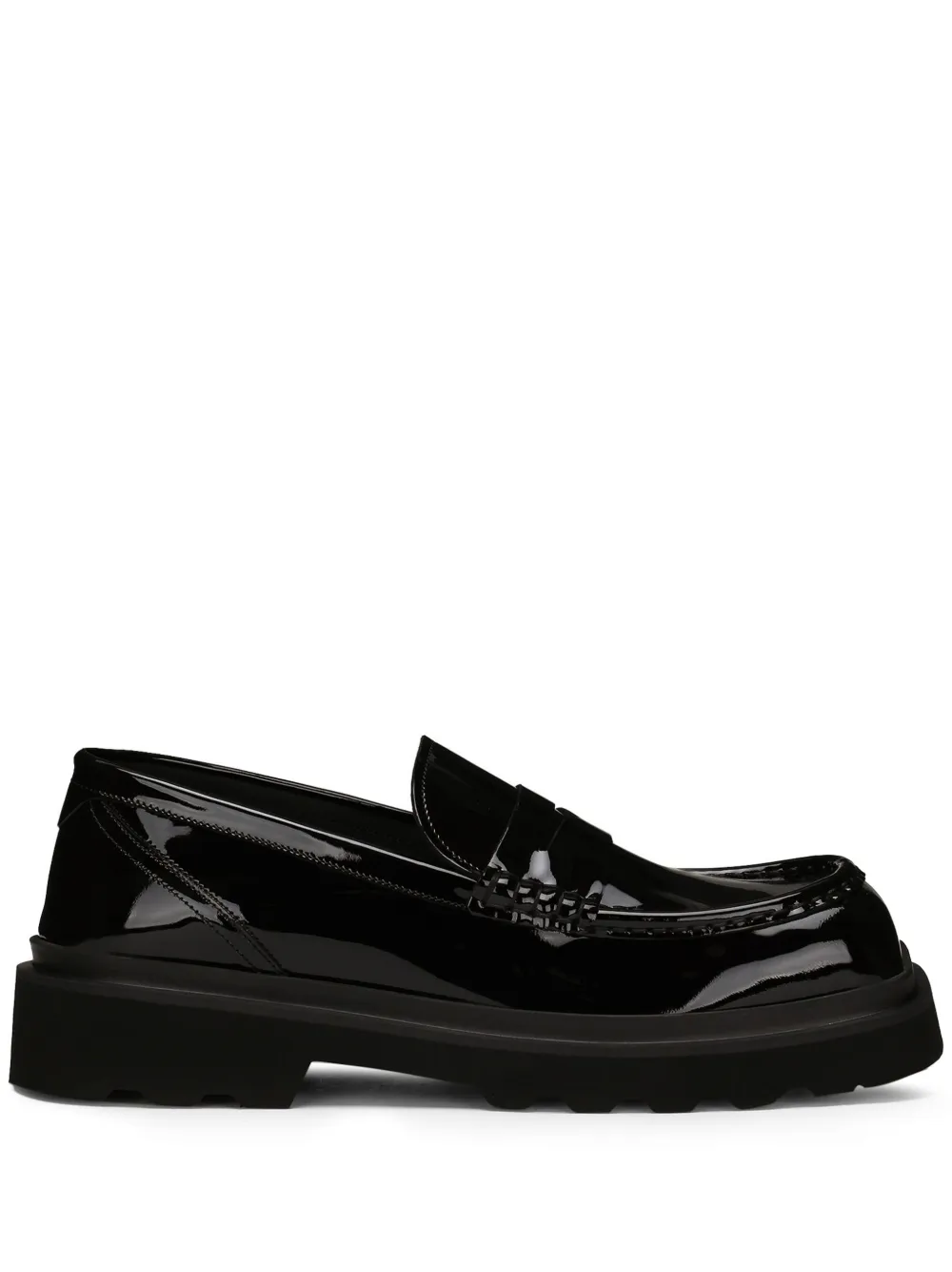 Dolce & Gabbana square-toe patent-leather Loafers - Farfetch