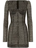 Dolce & Gabbana sequin-embellished bustier minidress - Black