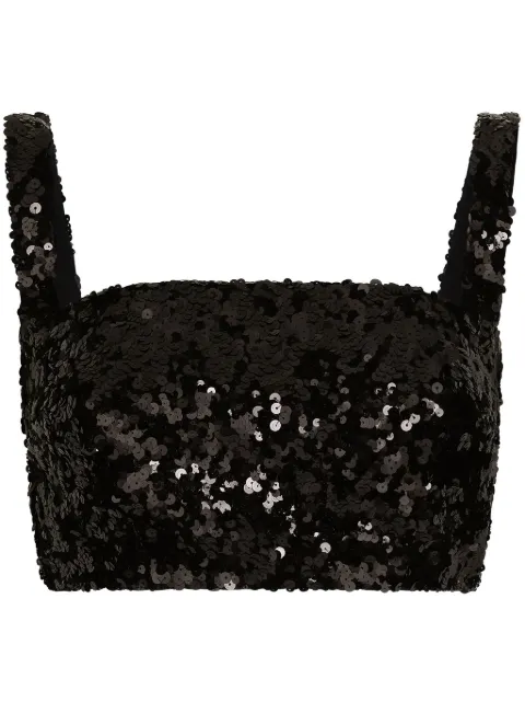 Dolce & Gabbana sequin-embellished cropped top