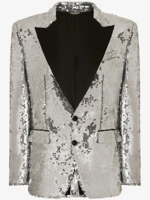 Dolce & Gabbana sequin-embellished tuxedo jacket