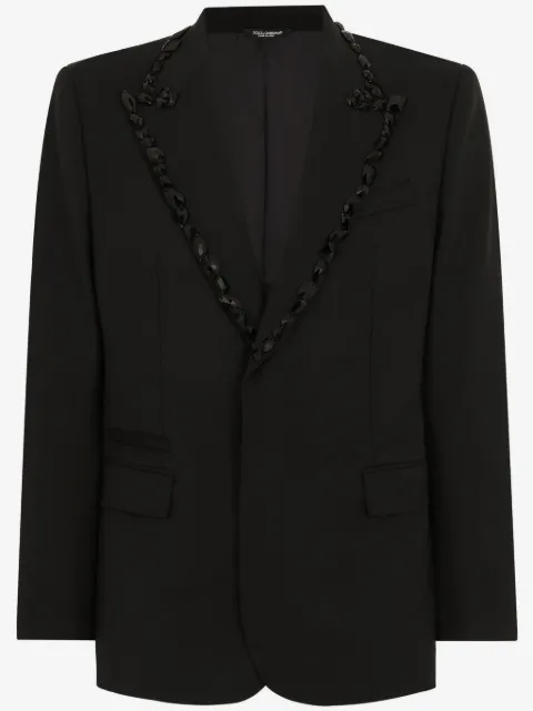 Dolce & Gabbana rhinestone-embellished single-breasted blazer