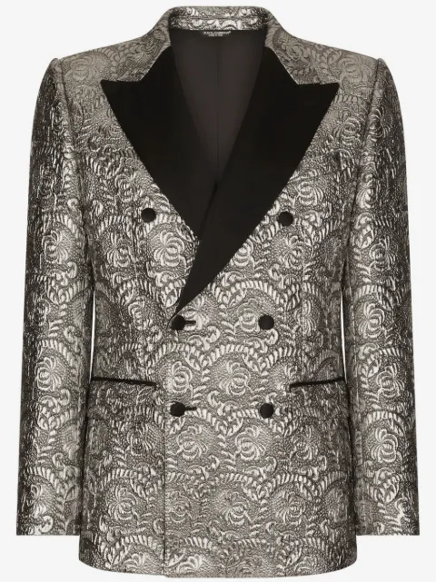 Dolce & Gabbana satin-lapel jacquard blazer
