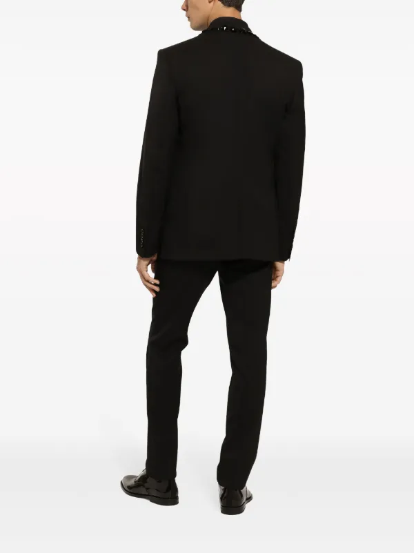 【DOLCE&GABBANA】折り返し裾テーラードパンツ ◇折り返しデザインワイドパンツ（フルレングスパンツ