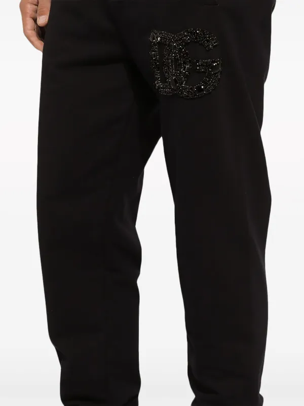 【DOLCE&GABBANA】 パンツ Dolce & Gabbana crystal-embellished Cotton Track Pants