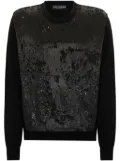 Dolce & Gabbana sequinned crew-neck jumper - Black