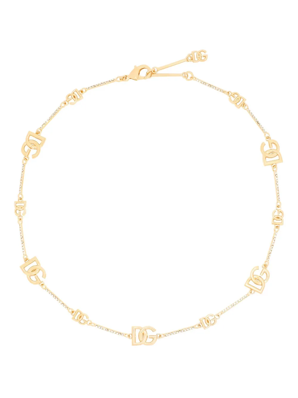 Dolce & Gabbana Logo-plaque Polished Necklace In Gold