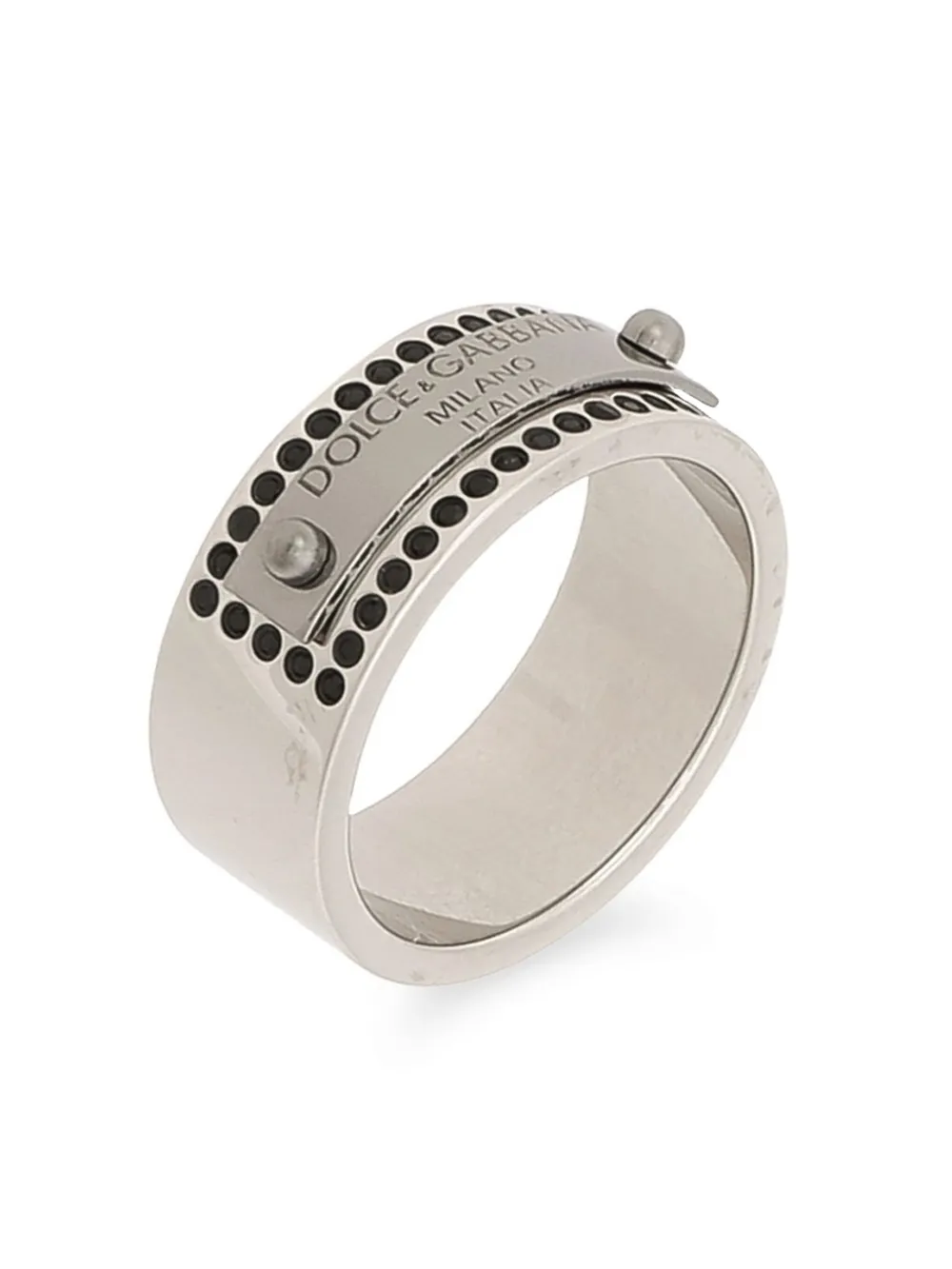 Dolce & Gabbana logo-plaque crystal-embellished ring | Image 2