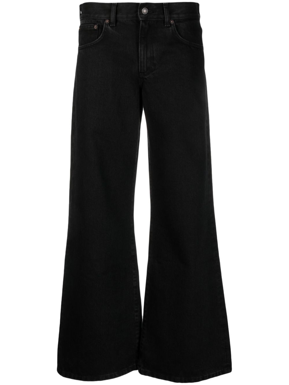 Jeanerica Kyoto logo-patch wide-leg jeans – Black