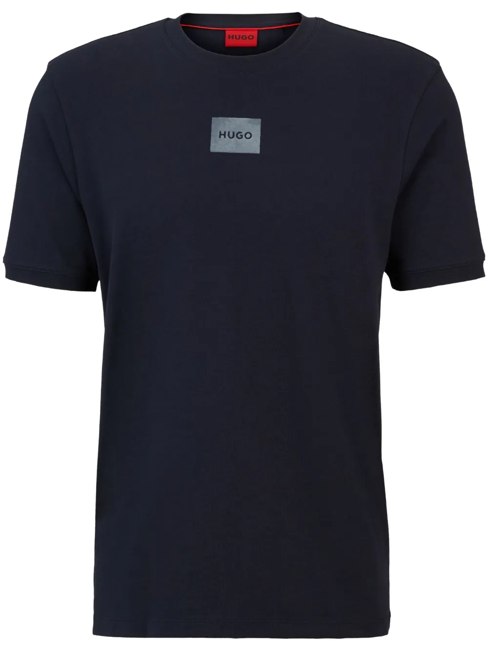 HUGO Camiseta com logo flocado | Azul | Image 1