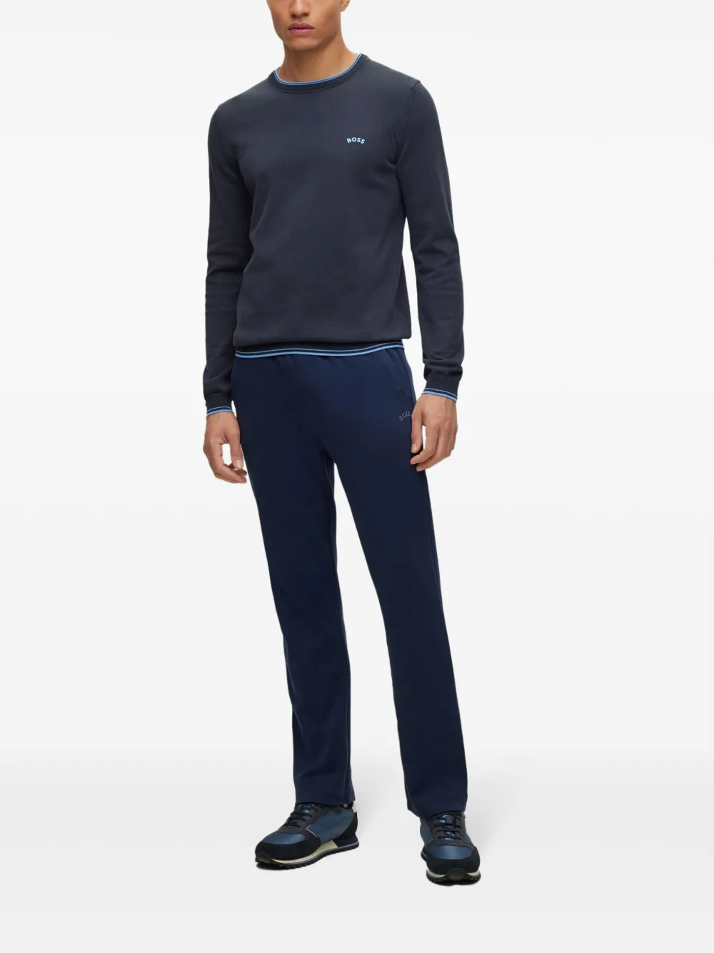 BOSS Calça de algodão com logo | Calça esportiva | Image 2