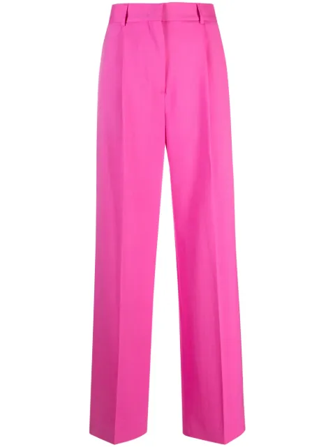 MSGM pleated straight-leg trousers